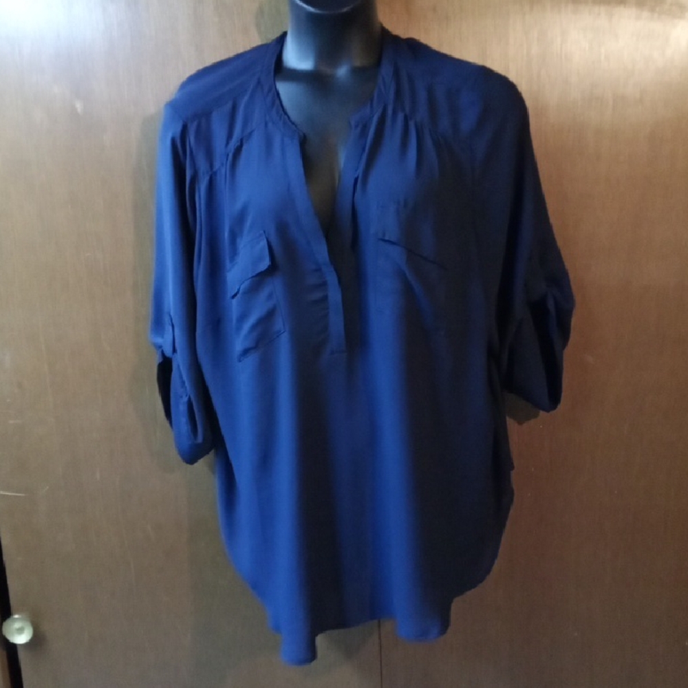 Elegant Navy Blue Women's Top